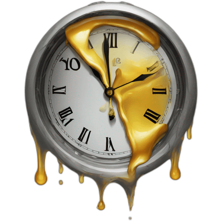 Melting clock dali emoji