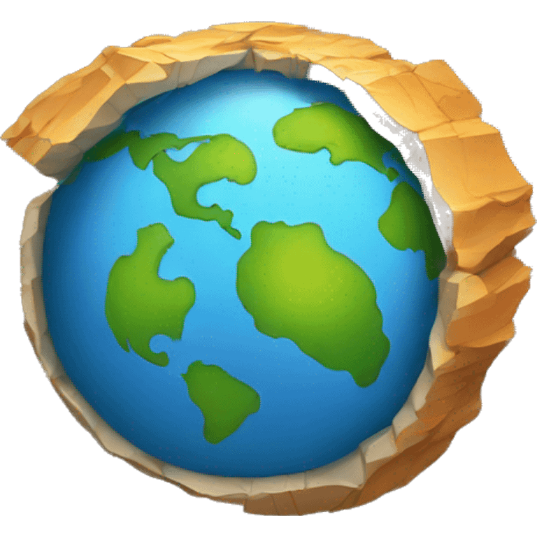 core of the earth in the center emoji