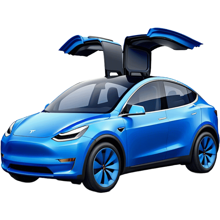 Tesla Model Y - Tesla (Model Year: 2022) (Iconic colour: Blue) emoji