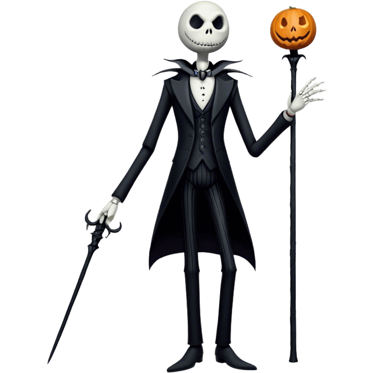 Full body view Cinematic 3D ultra realistic 32K HD image of Jack skellington, stunning detail as though captured in a timeless photograph, rich textures, visually rich, so lifelike that it feels like it could leap off the page at any moment emoji