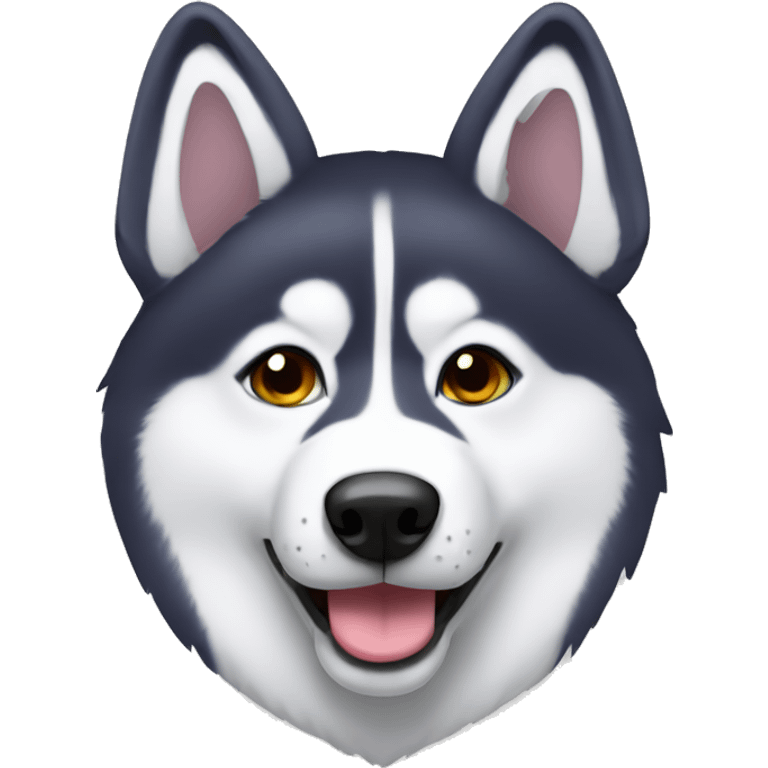 husky with hearts  emoji