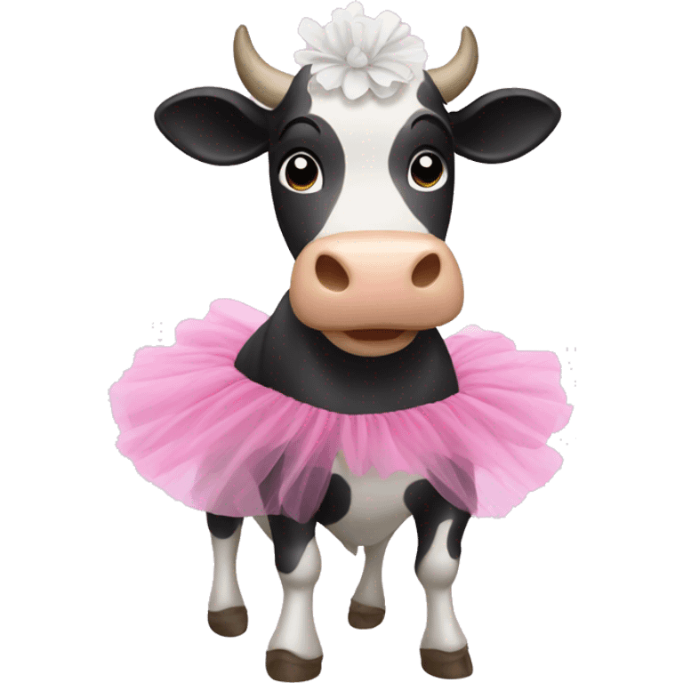 Cow with a tutu emoji