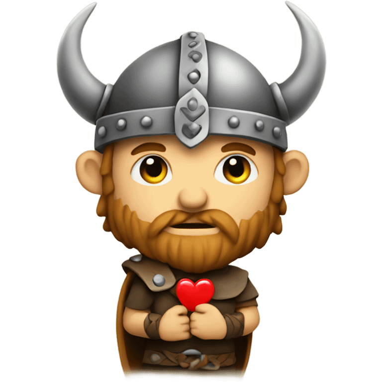 Viking holding a heart  emoji