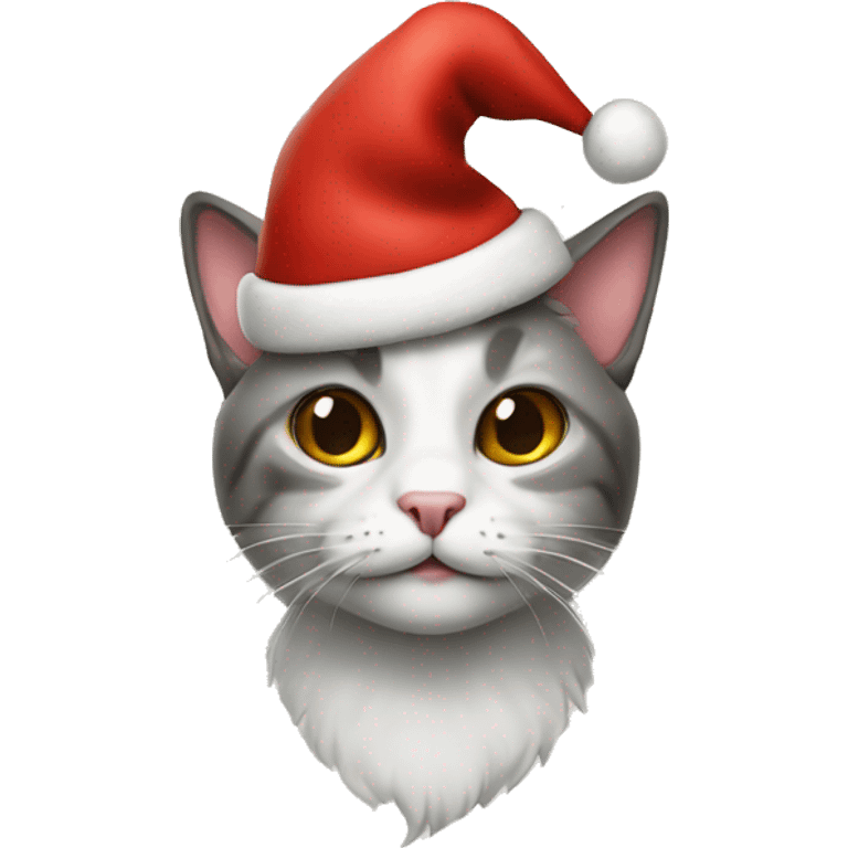 Cat with Santa hat  emoji