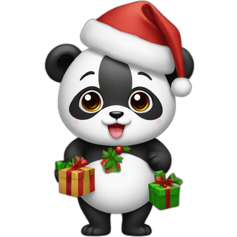 Christmas-panda emoji