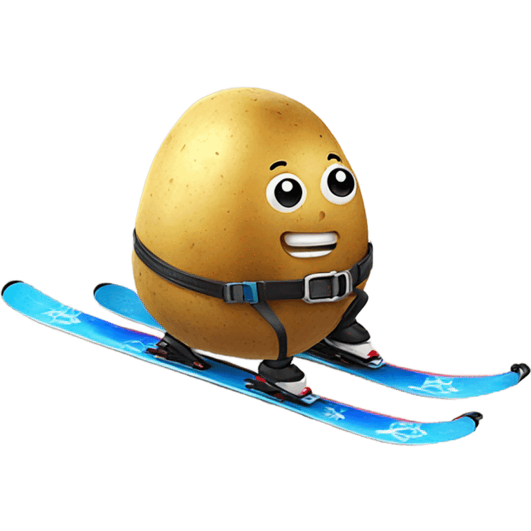 potato skiing emoji