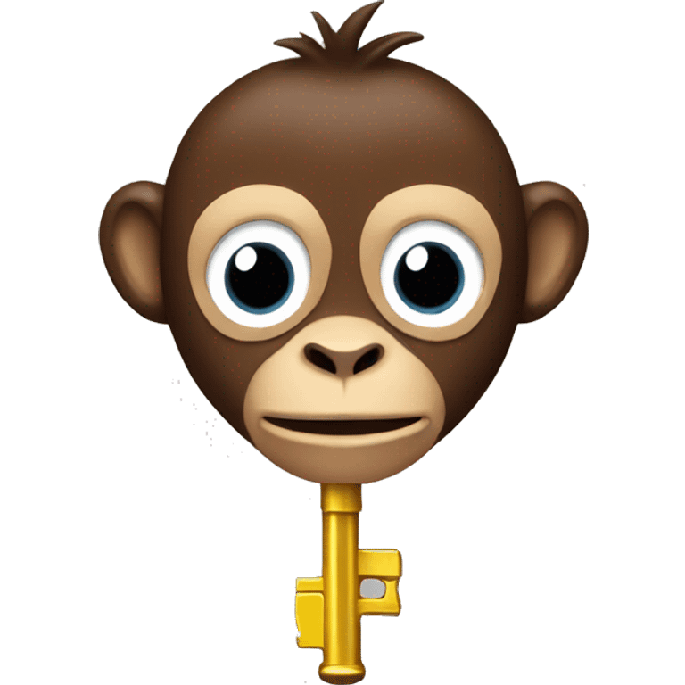 Monkey key emoji