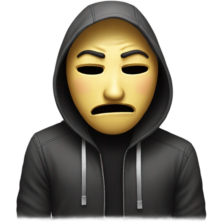 Anonymous hacker crying emoji