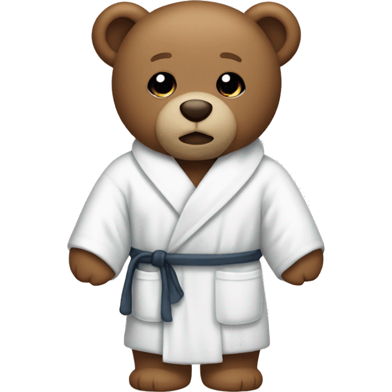 Teddy bear with white bathrobe emoji