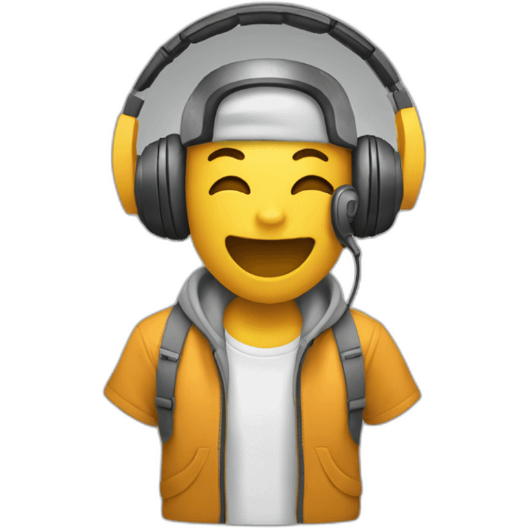 emoji using headphones enjoying music emoji