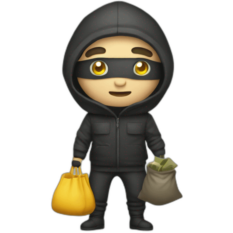 Thief with a bag of money emoji