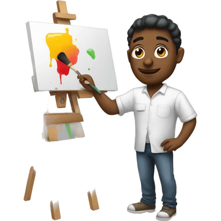 Artist with paint and easel emoji