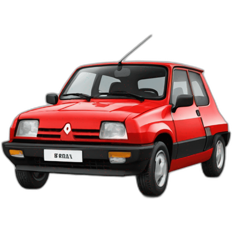 Renault super 5 rouge emoji