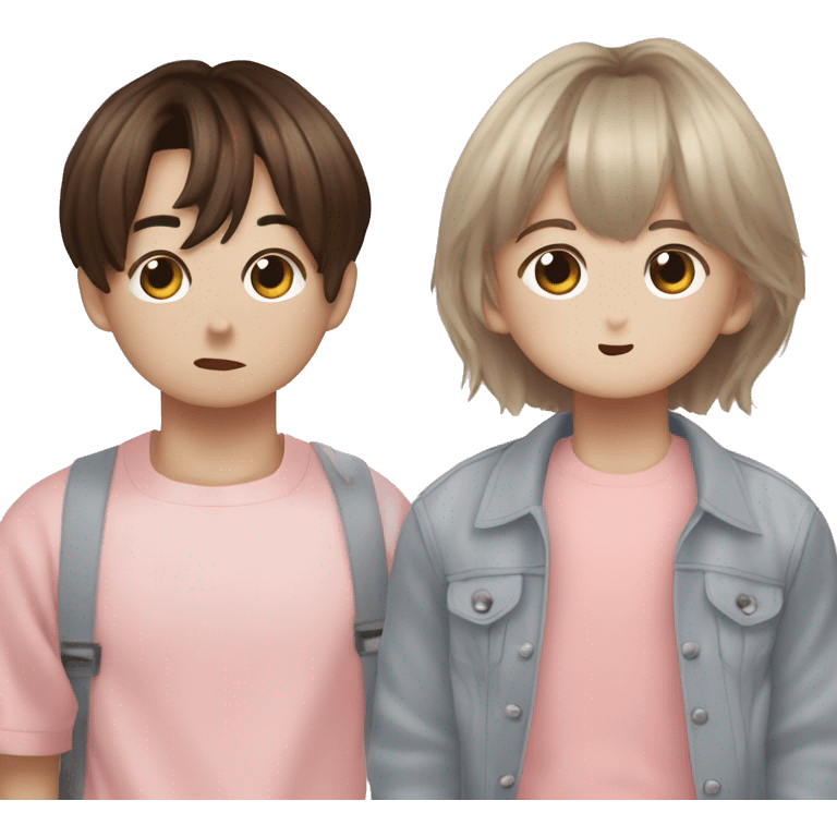 Jeon Jungkook and Kim Taehyung  emoji