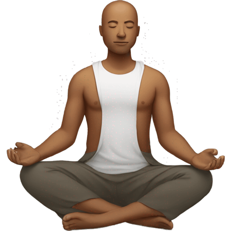 white man meditating emoji