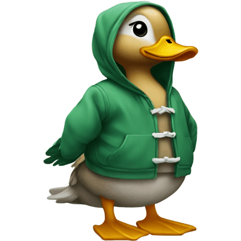 Duck wear hoodi emoji