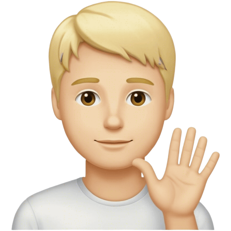 homme blond qui dit merci
 emoji