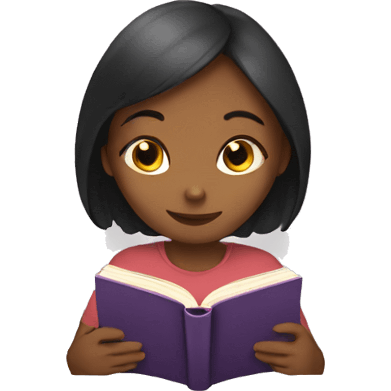 Introverted girl reading a book  emoji