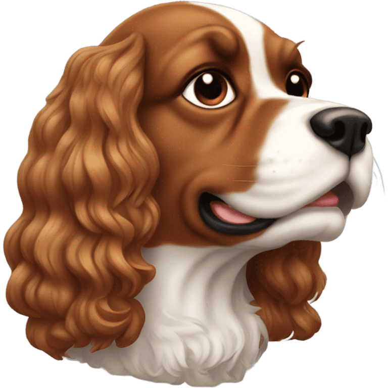 a male handsome cavalier with his teeth showing emoji