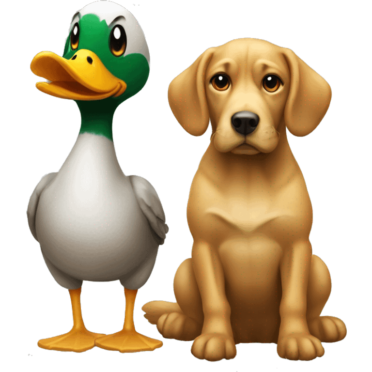 A dog and a duck emoji