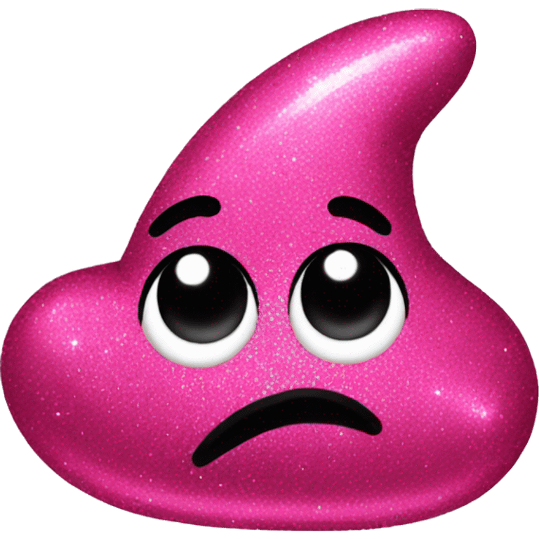 A pink poop glitter emoji