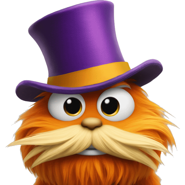 the lorax in a top hat emoji