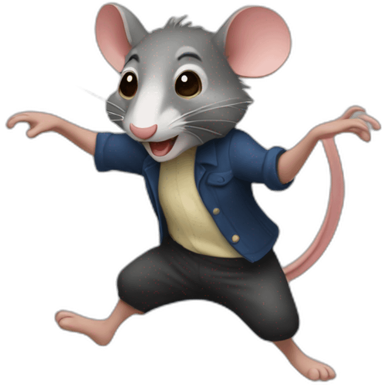 Ratón bailarin emoji