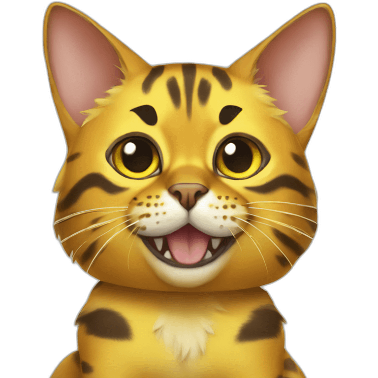 bengal cat dressed as pikachu emoji