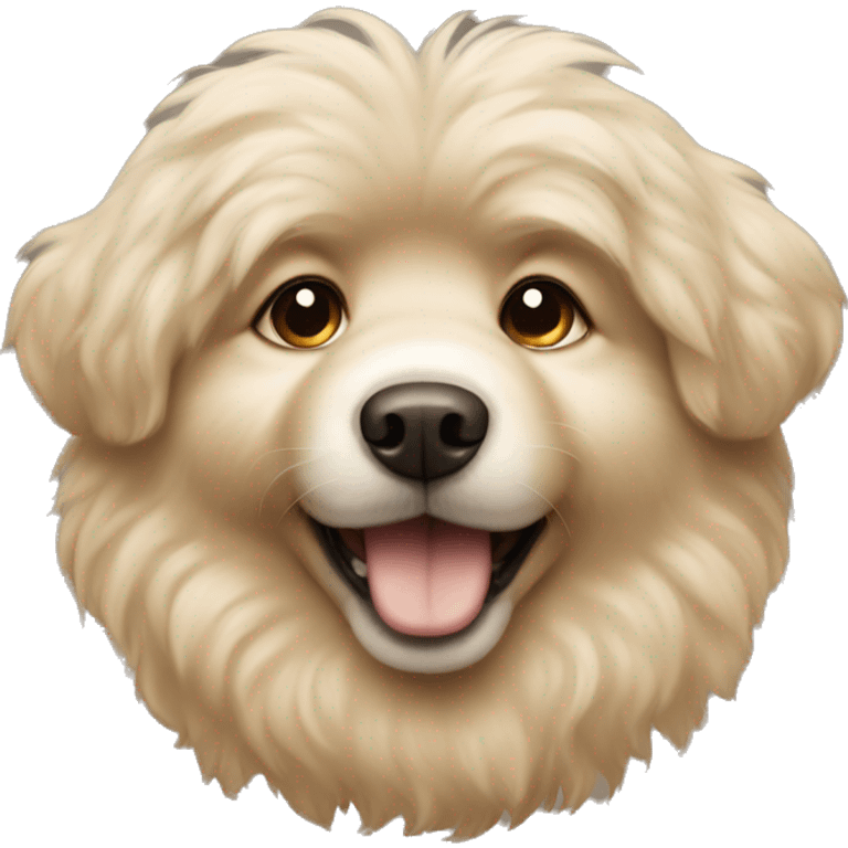 Fluffy beige dog emoji