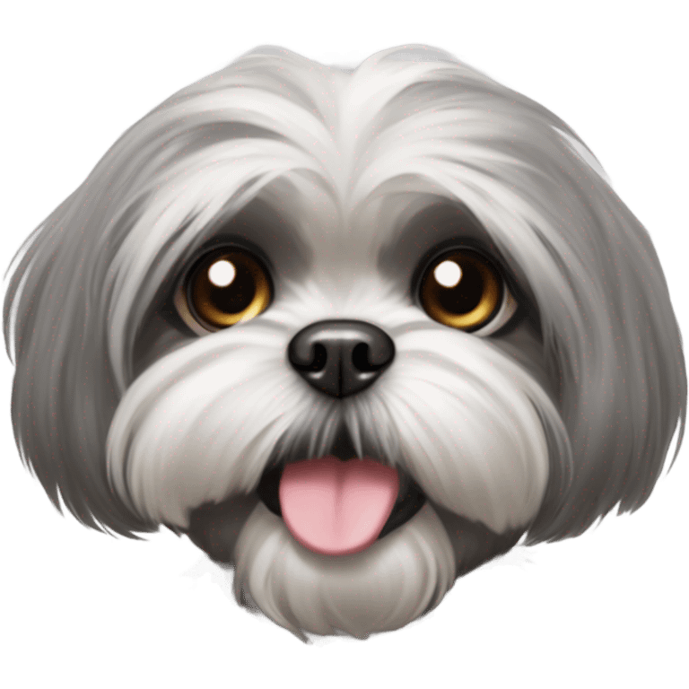 grey shih tzu emoji emoji