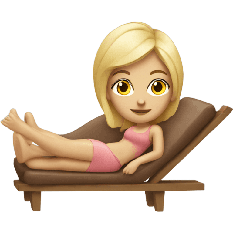 Blonde woman relaxing emoji