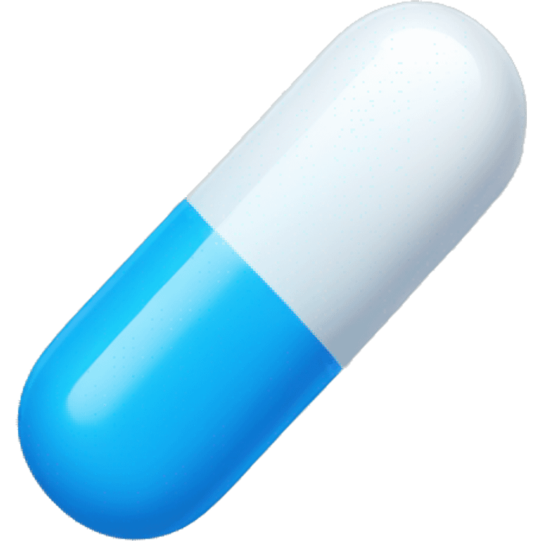 blue and white pill emoji