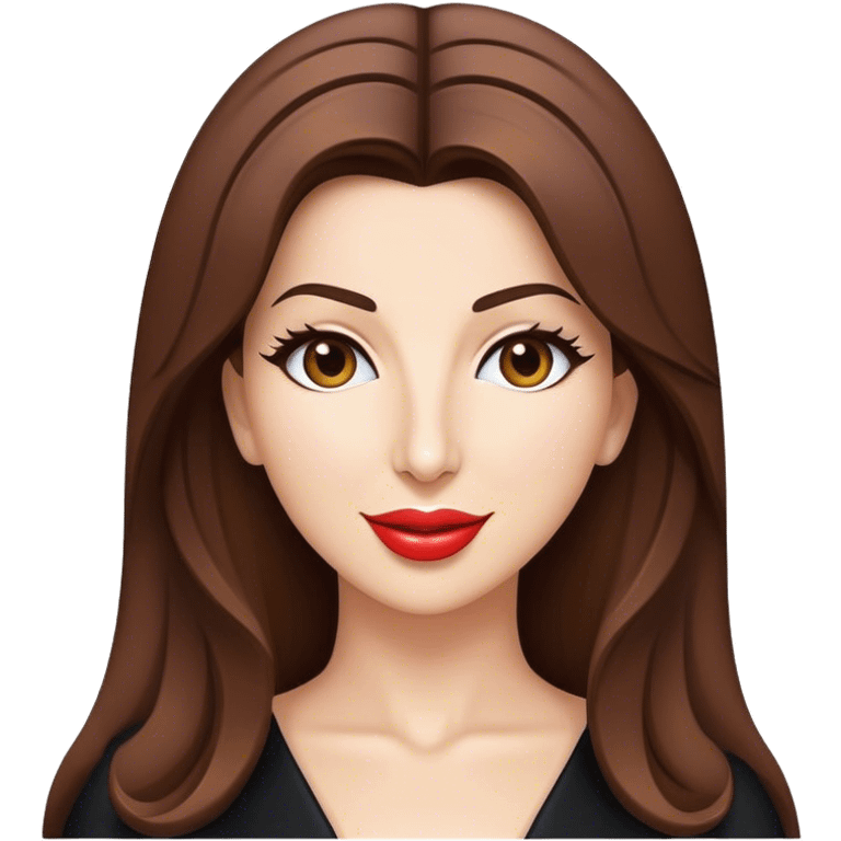 Cinematic Realistic Nancy Ajram Pop Culture Emoji, depicted with a charismatic modern portrayal of the celebrated singer rendered with crisp detail and energetic lighting. emoji