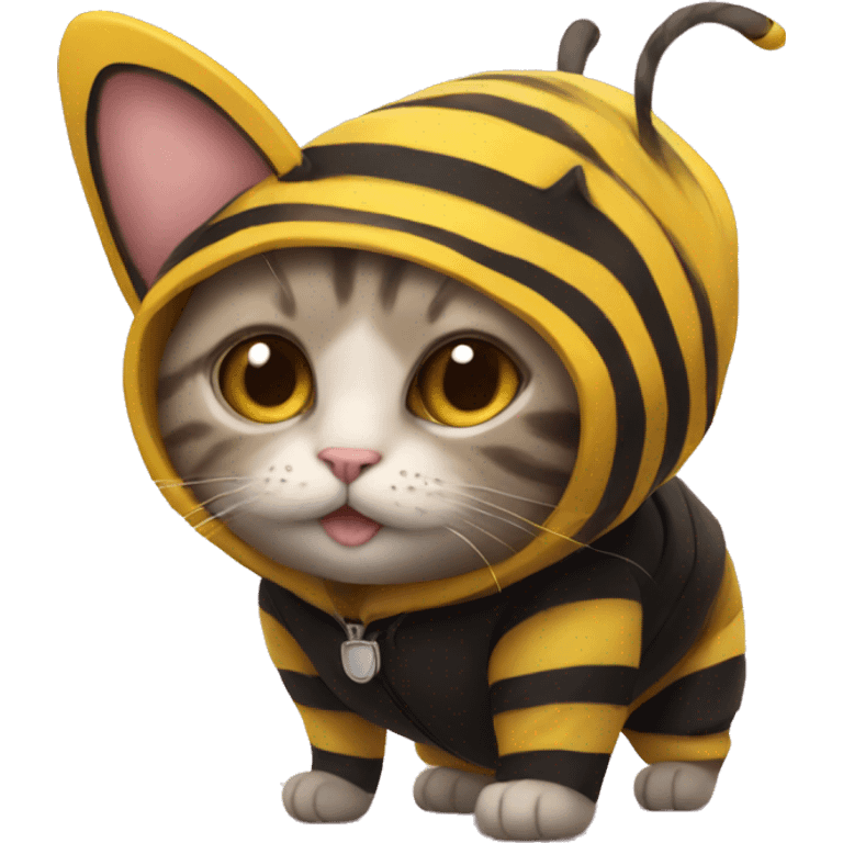 cat in a bumblebee costume emoji