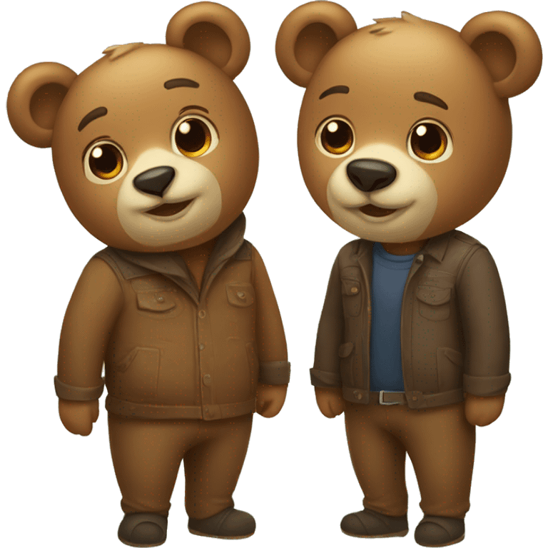 A bear couple  emoji