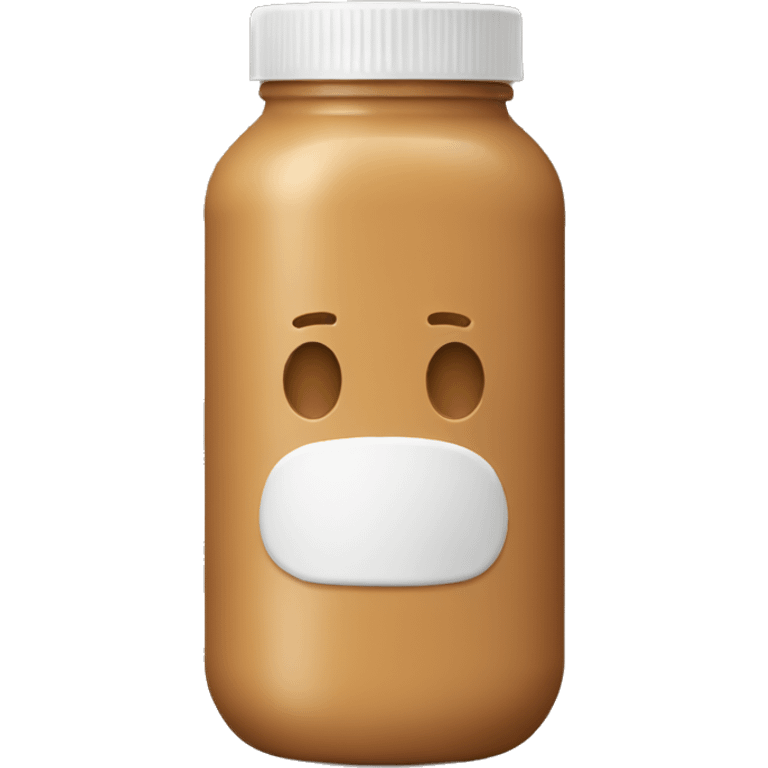 peanut butter bottle with no face emoji