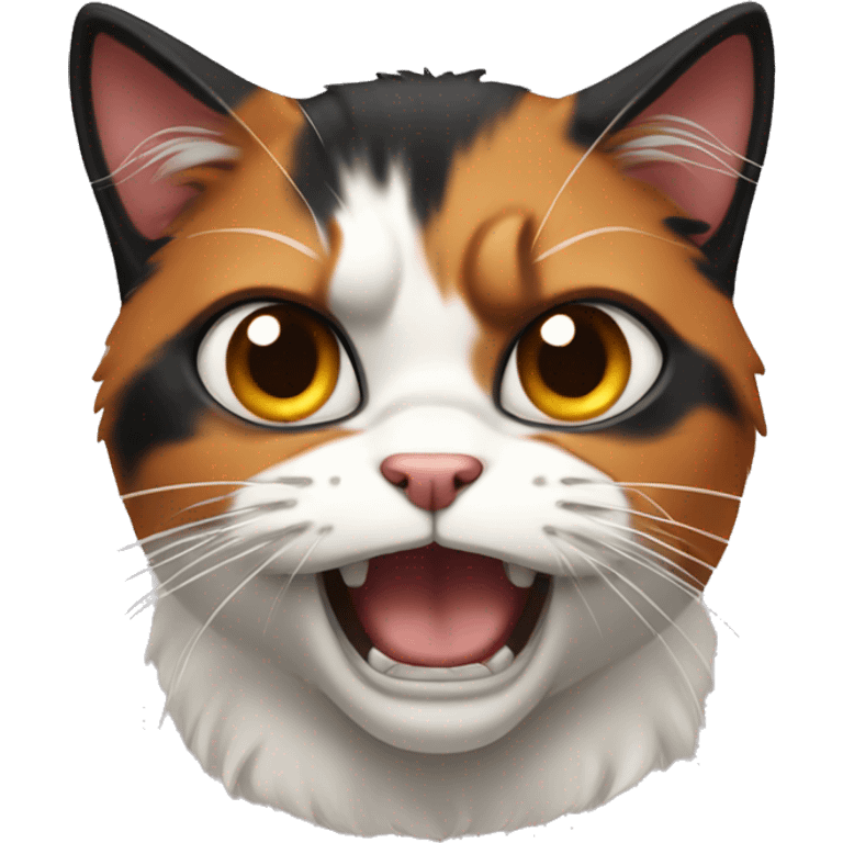 angry calico cat  emoji