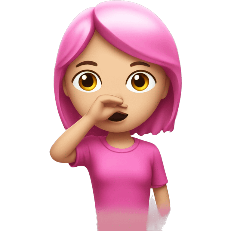 Blowing a kiss in pink  emoji