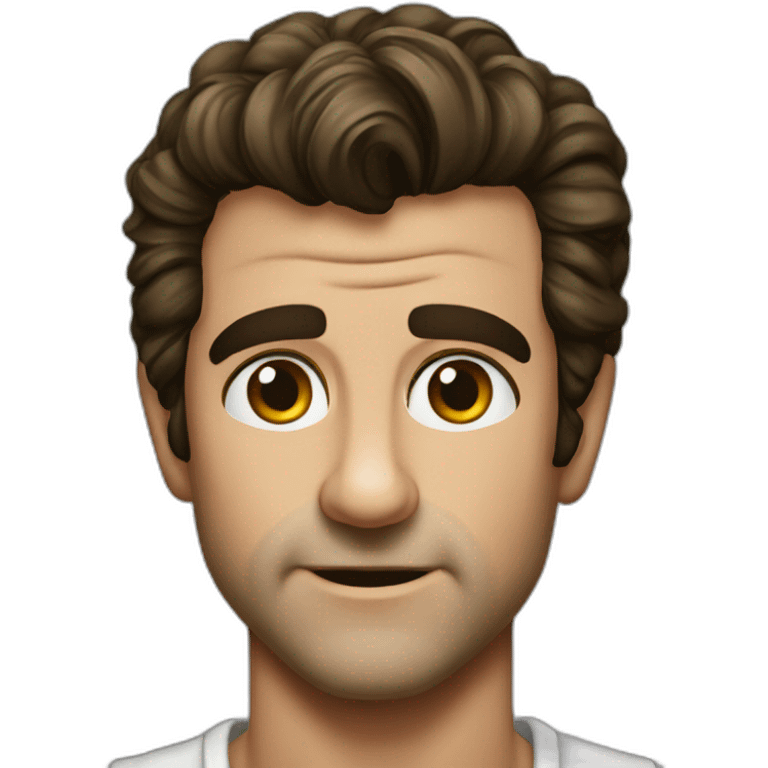 Young Mel Gibson portrait without smile emoji