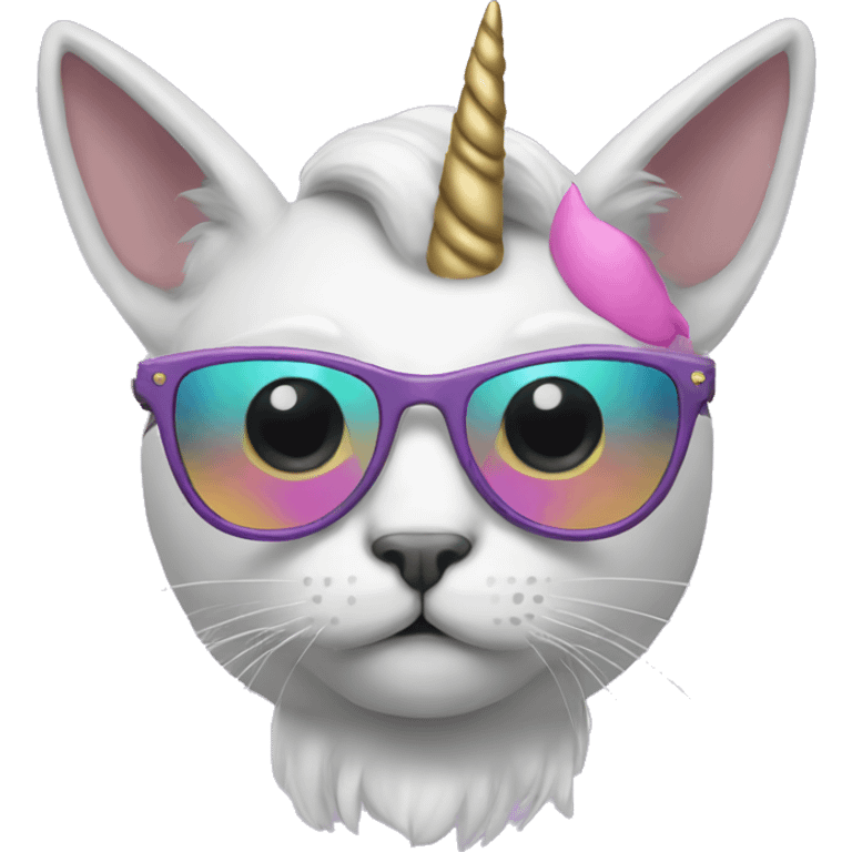 Cat Unicorn hybrid with sunglasses emoji