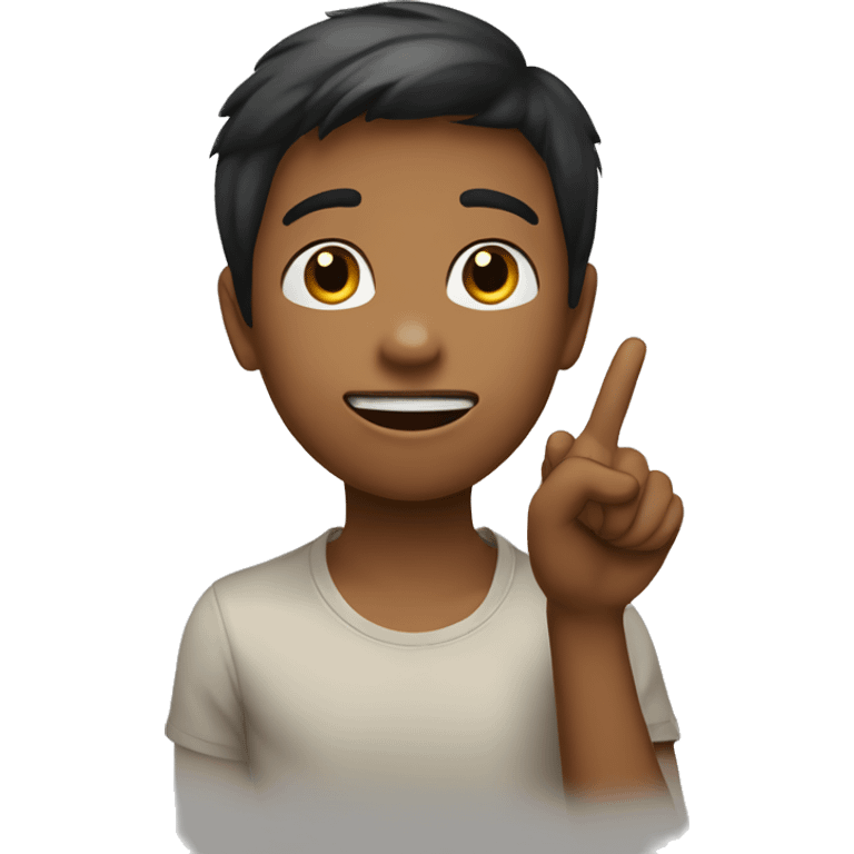 Create an emoji of a boy with one finger placed over his lips in a 'shh' gesture, indicating a desire to keep a secret emoji