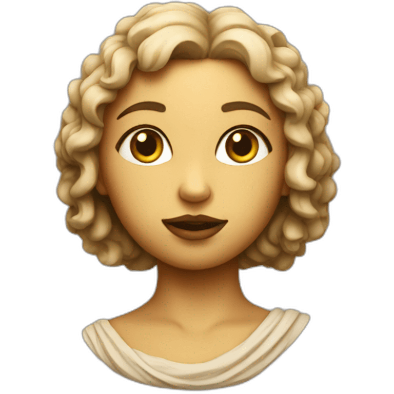 Girl as a ancient art sculpture emoji