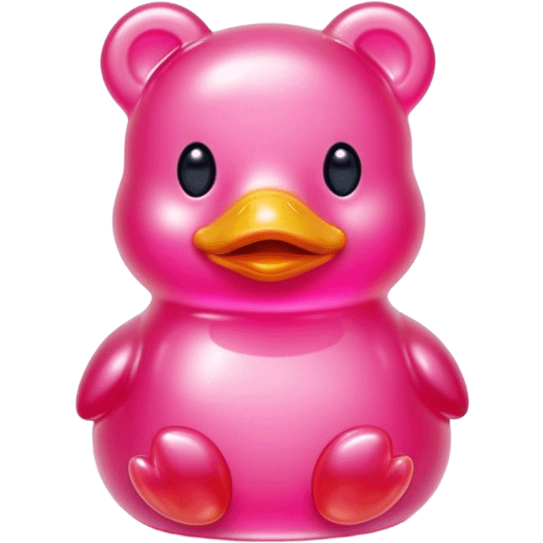 pink gummy jelly bear duck  emoji