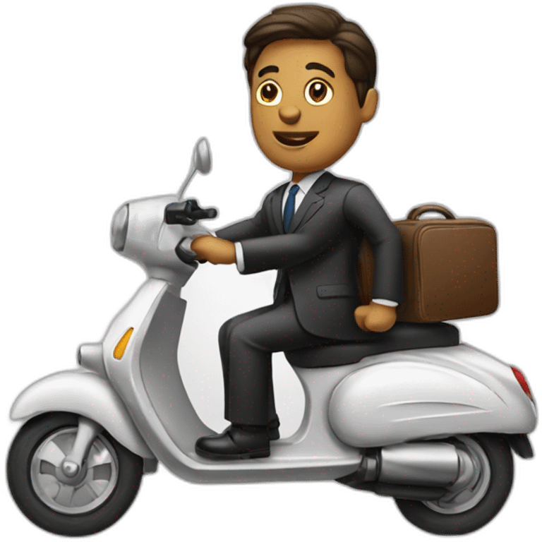 Lawyer in a scooter emoji