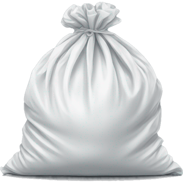 white garbage bag with drawstring emoji