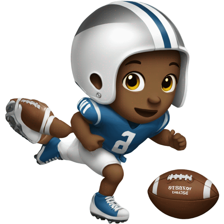 Baby playing football emoji