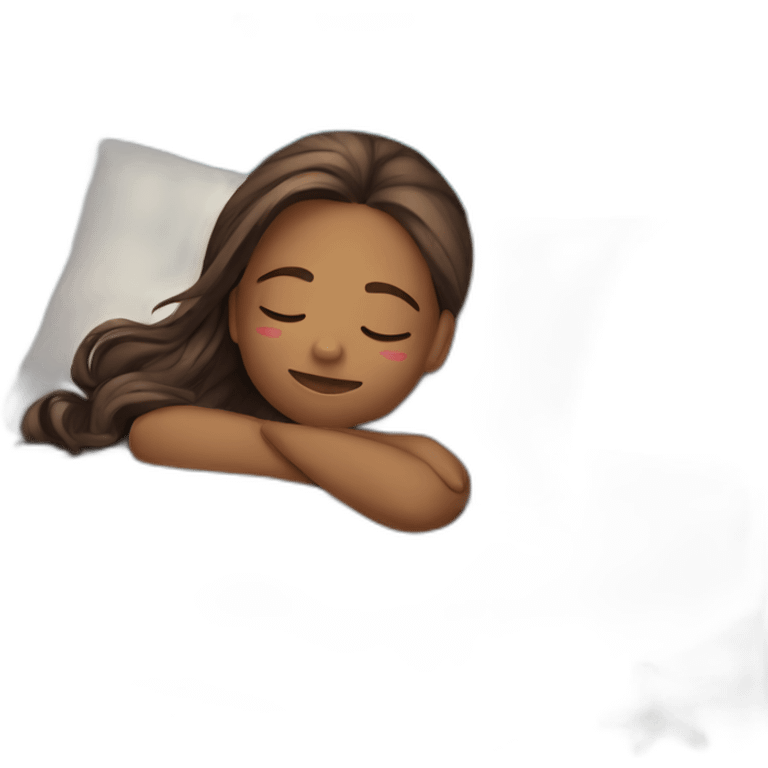 nice girl sleep near beach emoji