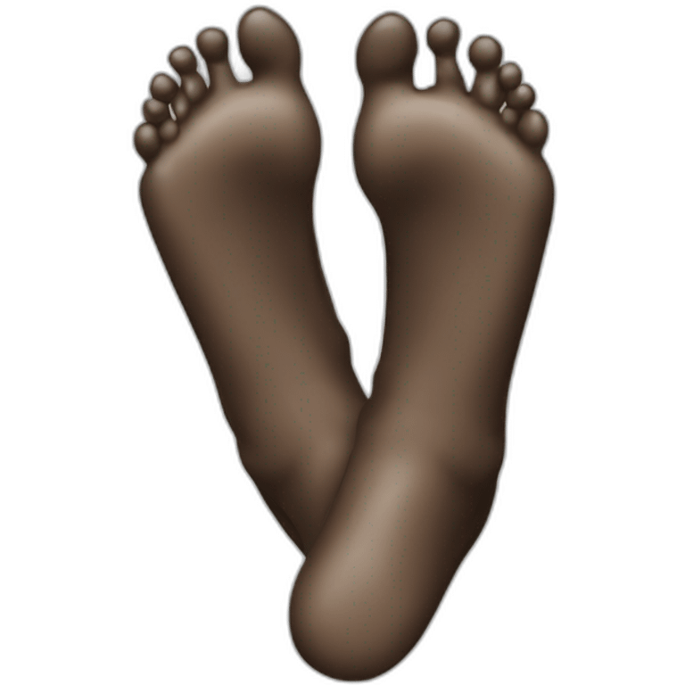 Black soles feet emoji