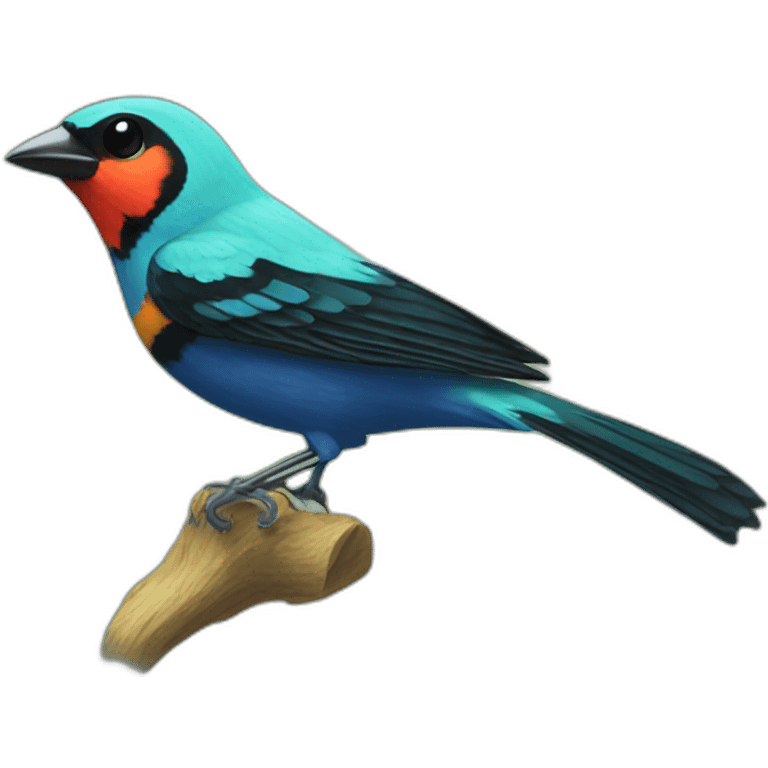 tanager with 1000 wings emoji