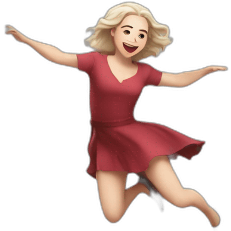 Emilia Clarke jumping emoji emoji